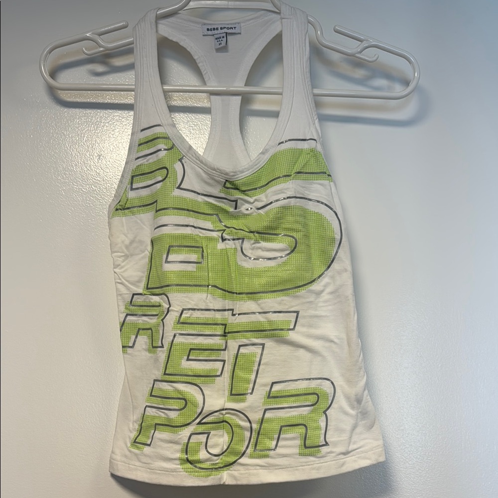 Bebe Sport Classic White Tank